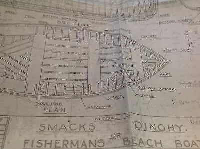 DIGITAL PLAN For SMACKS DINGHY OR FISHERMANS BEACH BOAT Shipbuilding Model • $12