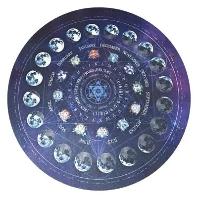 Tarot Tablecloth Magic Altar Table Cloth Astrology Pad Round Shape Pendulum Pad • £4.79