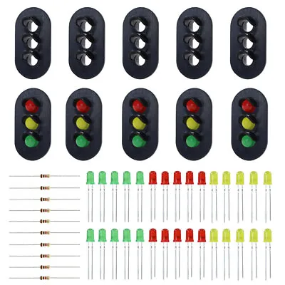 JTD24 10 Sets Target Faces With LEDs For Railway Signal O Scale 3 Aspects • $9.99