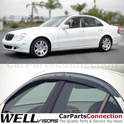 WellVisors Window Visors 2003-2009 MB E-Class W211 Sedan Side Deflectors • $66.99