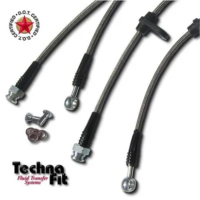 For 07-12 Acura RDX FRONT + REAR Techna-Fit Stainless Steel Braided Brake Lines • $116.95