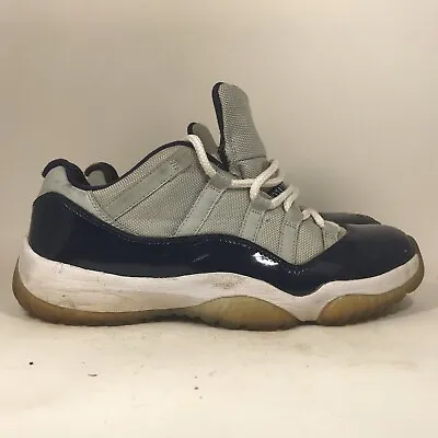 Jordan 11 Retro Low Georgetown 2015 Navy Grey White Patent Leather Size 9.5 • $70