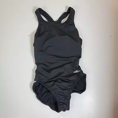 $6.59 • Buy Dolfin Women's Solid Black One Piece Swimsuit Bathing Suit Performance Back S