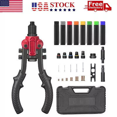 3 In 1 Rivet Gun Kit Rivnut Thread Setting Tool Nut Setter NutSert Metric SAE US • $33.24