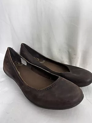 Merrell Avesso Womens Size 10 Brown Leather Flat Closed Toe Ballet Slip On • $35