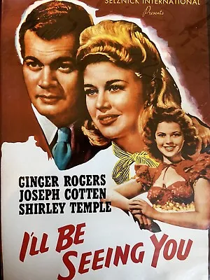 I’LL BE SEEING YOU DVD Ginger Rogers 1944 BRAND NEW! *REGION 1* Kino Lorber • £10.04