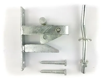 Field Gate Latch Heavy Duty Catch Galvanised Self Locking Pad Lockable • £11.90