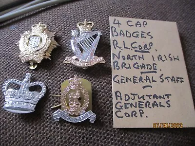 £12 • Buy 4 Genuine British Military Cap Badges As Seen In Pics. Irish Etc. #45-081