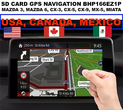 Sd Card Gps Navigation Bhp166ez1p Mazda Cx-5 Cx-9 Mx-5 Miata - Usa Canada • $30.96