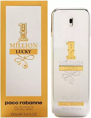 1 MILLION Paco Rabanne Lucky Eau De Toilette Perfume 3.4fl Oz /100ml New Box • $129.49