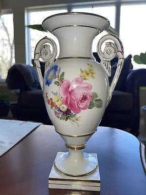 Meissen Hand Painted Floral & Gold Neoclassical  Urn Vase -1st Class-MINT • $325