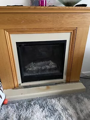 Electric Fire And Oak Surround Used • £40