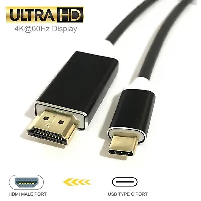 USB C To HDMI Cable USB 3.1 Type C Male To HDMI Male 4K Cable Macbook Chromebook • $45.99