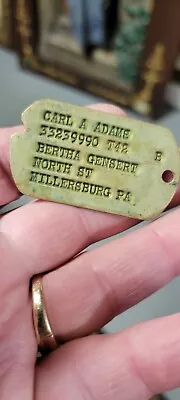 Original Vintage WWII Or Vietnam US Soldier ID Dog Tag Millersburg PA • $29.99