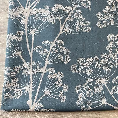 1407. COW PARSLEY Linen Look 100% Cotton Fabric. Price Per 1/2 Metre • £13.50