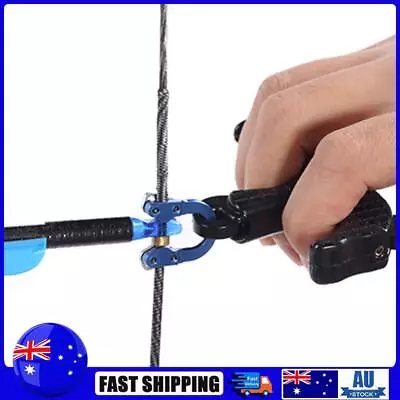 Archery Metal D Loop U Nock Compound Rope Release Bow D Ring With Wrench (Blue) • $14.30