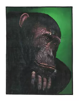 Monkey Ape Painting Handmade Fine Art On Silk Cloth For Wall Decor 12x15 Inches • $249.99