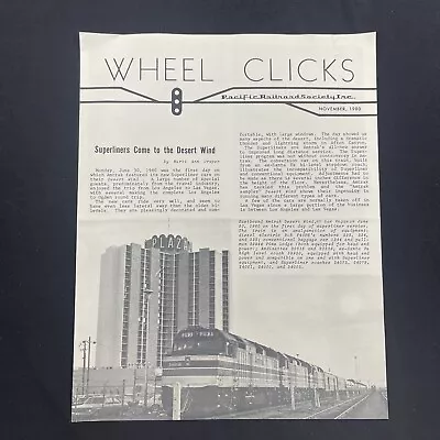 Wheel Clicks Pacific Railroad Society Monthly Newsletter Journal 1980 November • $12.99