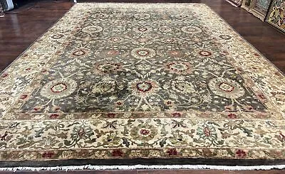Indo Mahal Rug 10x14 Large Hand Knotted Traditional Carpet Floral Allover • $2800