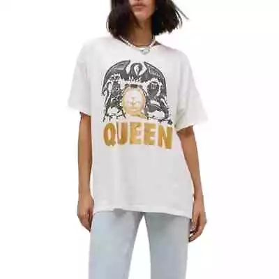 Queen Daydreamer Graphic Tee Gold Glitter Detail Oversized Size Large New • $59