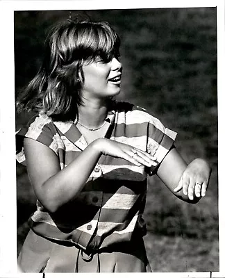 LD294 1978 Original Photo MAJORETTE PRACTICE Hand Movements Teen Performer Girl • $20