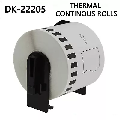 Compatible Adhesive Thermal Label Rolls Fits Brother Dk22205 Dk-22205 Printers  • £185.90