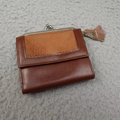 Vintage Avon Brown Leather Wallet Small Clutch Cowhide Size: 3.5 X 4.25 • $14.52