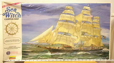 Vintage BIG Lindberg 33  Sea Witch Sailing Clipper Ship Model Kit NEW SEALED • $100