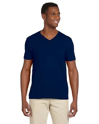 $5.91 • Buy Gildan Mens T-Shirt V-Neck  Short Sleeve 4.5 Oz SoftStyle Tee MG64V