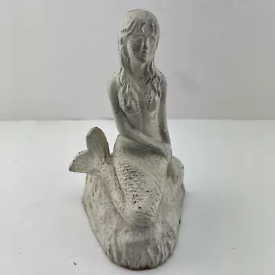 Vintage Sitting Mermaid Solid Cast Iron Book End 4.5 Lbs • $120