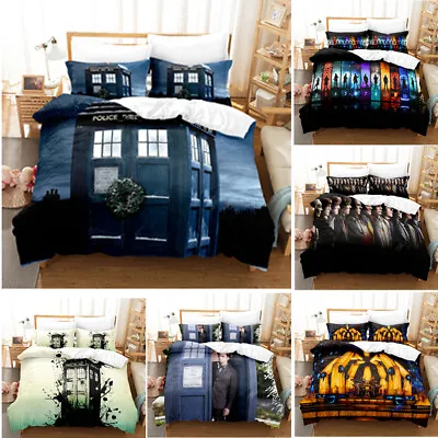 £20.28 • Buy Cosplay Doctor Who 3D Duvet Cover Bedding Set POLICE BOX Pillowcase Quilt Single