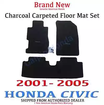 Genuine OEM Honda Civic 2dr / 4dr Black Carpet Floor Mats 01 - 05  08P15-S5P-111 • $128.99