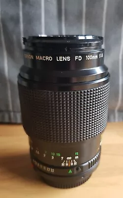 Canon 100mm 1:4 Macro FD Close Up Lens In Good Condition • £20