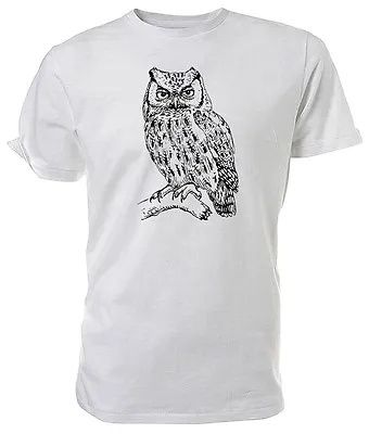 Owl T Shirt Black & White Choice Of Size & Colour! Mens/womens Dtf Print • £10.99