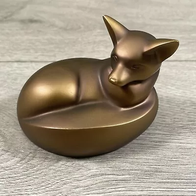 Coalport Collectables Contentment Fox Bronze Effect Figurine 2002 Ornament • £11.99