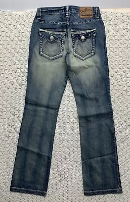 New Cowgirl Jeans Womens Sz 2/(27x34 Bootcut Blue Denim Dont Fence Me In Midrise • $31.99