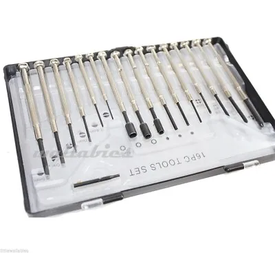 16pc Precision Screwdriver Set Electronic Micro Hobby Jeweler Watch Mini Hex • $11.99