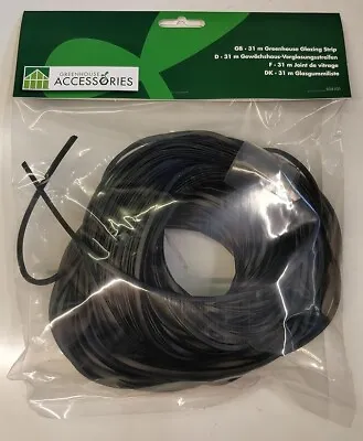 Eden 31m Universal Greenhouse Glazing Rubber Gasket Seal For Elite Halls Etc • £18.99