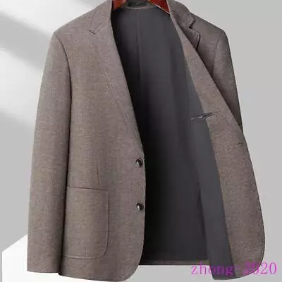 Mens Slim Fit V-Neck Two Button Blazer Cocktail Office Classic Dress Jacket 2023 • $70.54