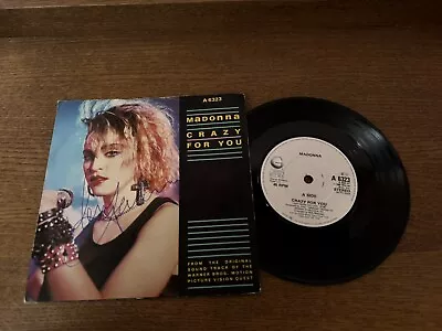 Madonna Crazy For You Signed 7  Vinyl Single Autographed By Annie & Dave • $136.76