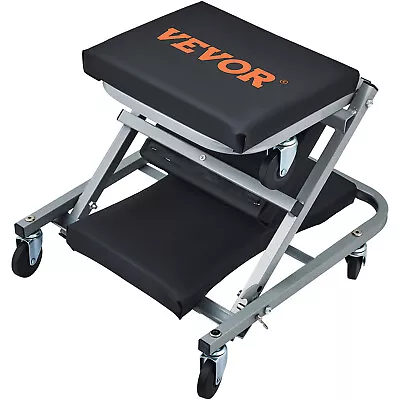 VEVOR 2 In 1 Folding Z Creeper 300 Lbs Rolling Garage Stool Mechanics Shop Chair • $37.49