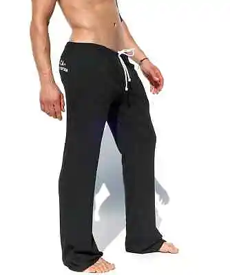 RUFSKIN Flare-Leg Sport Lounge Pants FOSTER Inner Drawcord Cotton Legging Black • $84.10