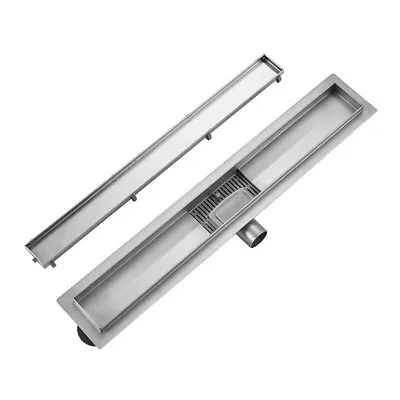 Linear Shower Drain 70cm 2 IN 1 Stainless Steel Wetroom Bathroom Channel Gully • £43.99