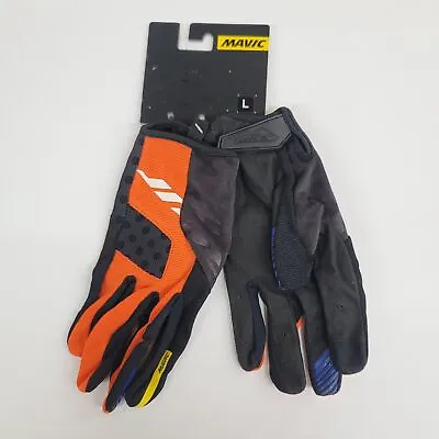 Mavic Crossmax Pro MTB Men's Large Full Finger Cycling Gloves Orangeade • $24.98