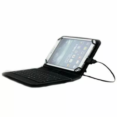 $14.99 • Buy For Samsung Lenovo Amazon Dragon Touch Tab 7  8  Wired Keyboard Folio Case Cover