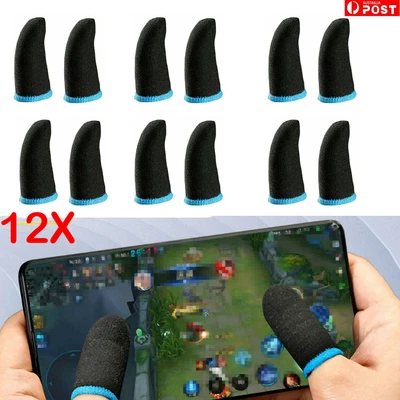 $6.85 • Buy 12PCS Game Controller Mobile Finger Sleeve Sweat Proof Gaming Finger Sleeve AU