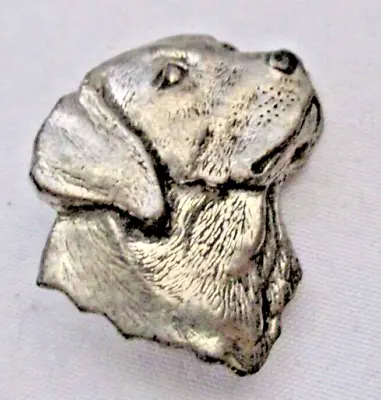 Pewter Brooch/Badge 'LABRADOR' Head. 31mm (Signed A.R.Brown) • £4.99