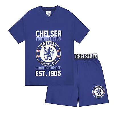 Chelsea FC Boys Pyjamas Short Kids OFFICIAL Football Gift • £9.99