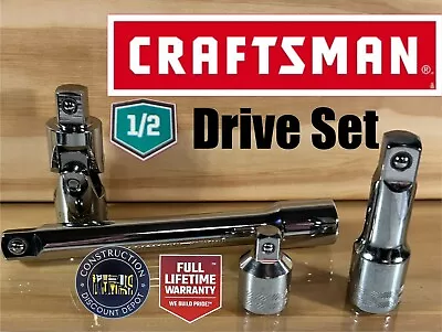 Craftsman 4 Piece 1/2  Drive Socket Adapter Swivel Joint Extension Bar Set • $15.99