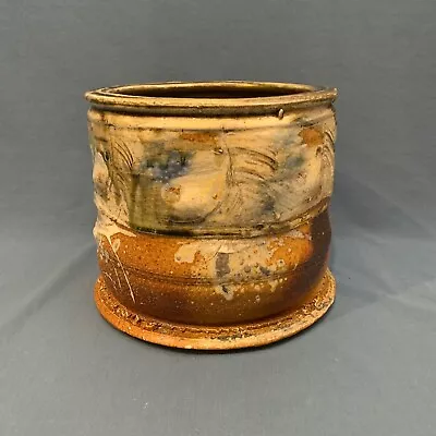 Large Reitz Art Pottery Pot 9.25” X 7.5” Tall Mid Century Modern Salt Glaze • $199.95